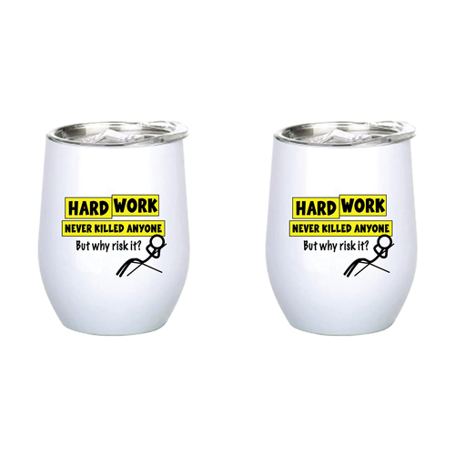 2PK Hard World Never Killed 360ml S/S Insulated Tumbler Double Walled Mug