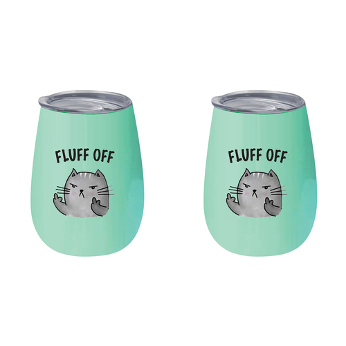 2PK Fluff Off 360ml S/S Vacuum Insulated Tumbler Double Walled Mug