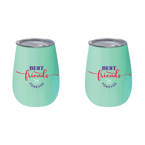 2PK Best Friends Forever 360ml Stainless Steel Double Walled Insulated Mug