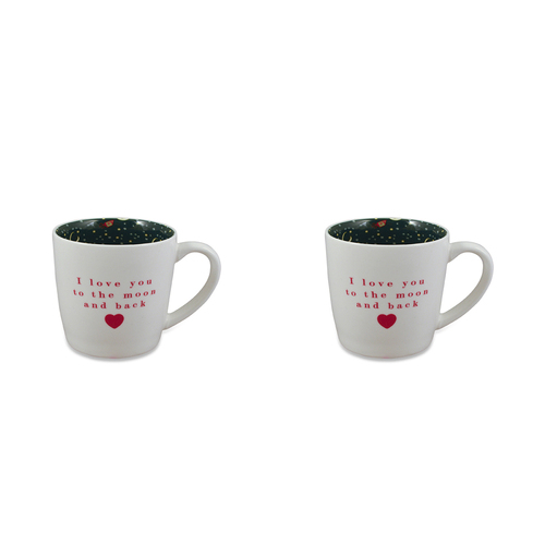 2PK I Love You Inside Out 410ml Ceramic Coffee/Tea Mug w/ Handle