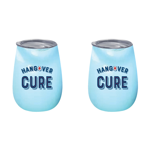 2PK Hand Over Cure 360ml Stainless Steel Double Walled Insulated Mug