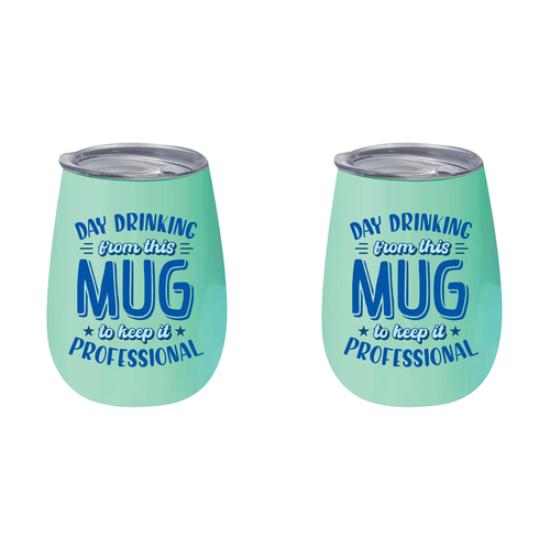 2PK Day Drinking 360ml Stainless Steel Double Walled Insulated Mug