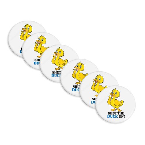 6PK Shut The Duck Up Beautiful On The Inside Ceramic Drink Coaster Round 9cm