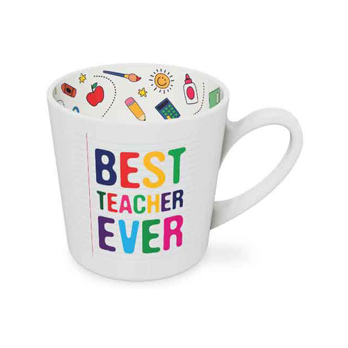 Best Teacher Beautiful on the Inside 420ml/10cm Ceramic Mug w/Handle