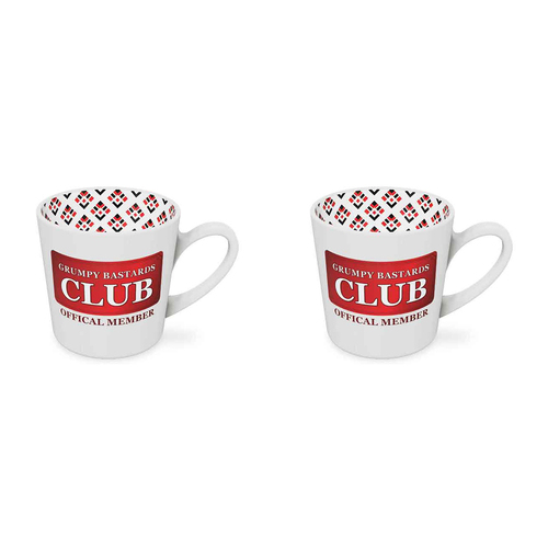 2PK Grumps Bastards Club Beautiful on the Inside 420ml/10cm New Bone China Mug