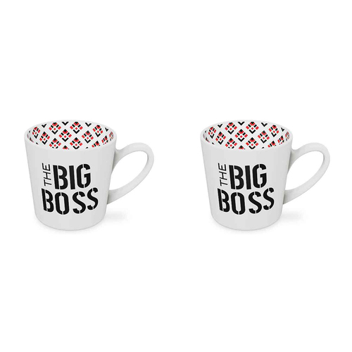 2PK The Big Boss Beautiful on the Inside 420ml/10cm New Bone China Mug