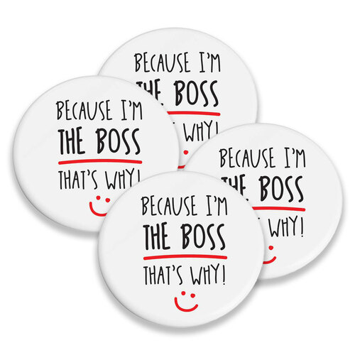 4PK Because I'm the Beautiful on the Inside Ceramic Coaster Round 10cm