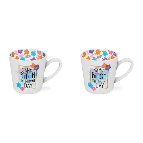 2PK Same B*tch Different Beautiful on the Inside 420ml/10cm New Bone China Mug