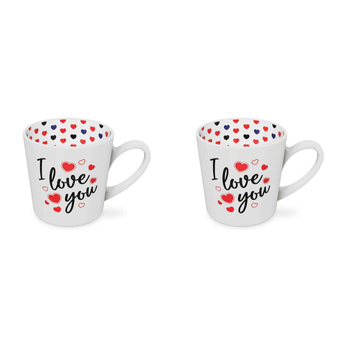 2PK I Love You Beautiful on the Inside 420ml/10cm New Bone China Mug