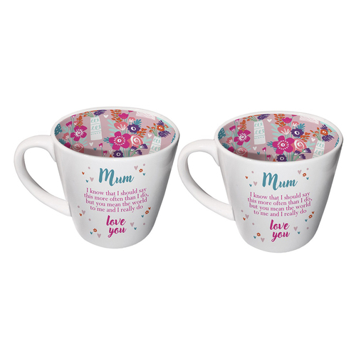 2PK Mum Inside Out Tea/Coffee Novelty Gift Mug 400ml Drinking Cup