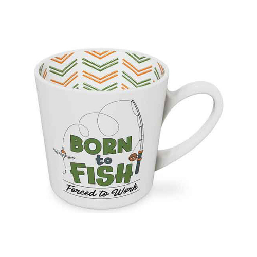 Born to Fish Beautiful on the Inside 420ml/10cm New Bone China Mug