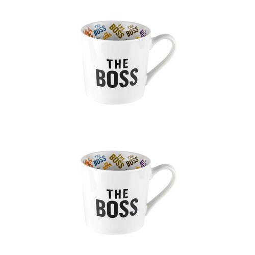 2PK LMD New Bone China The Boss - Beautiful On The Inside Mug 400ml