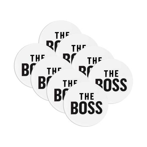 8PK LMD Ceramic The Boss - Beautiful On The Inside Table Coaster 10cm