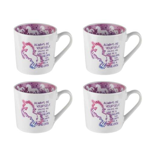 4PK LMD New Bone China Be Yourself Beautiful Inside Mug 400ml