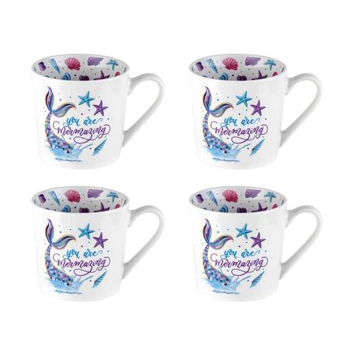 4PK LMD New Bone China Mermaizing - Beautiful On The Inside Mug 400ml