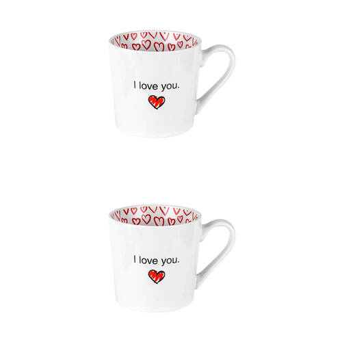 2PK LMD New Bone China Love - Beautiful On The Inside Mug 400ml