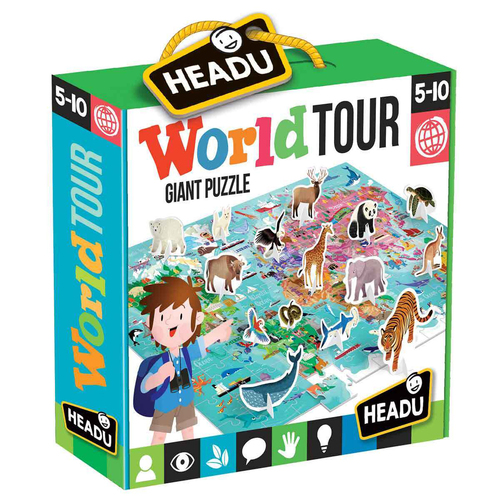 Headu 60cm World Tour Kids/Children Giant Jigsaw Puzzle 5y+