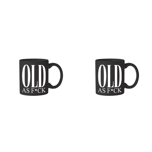 2PK Old As F*ck 360ml Ceramic Coffee/Tea Drink Mug w/ Handle