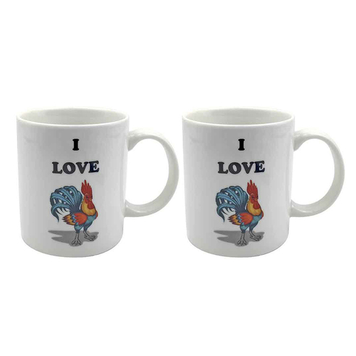 2PK I Love 350ml Novelty Funny Office Work Birthday Gift Mug