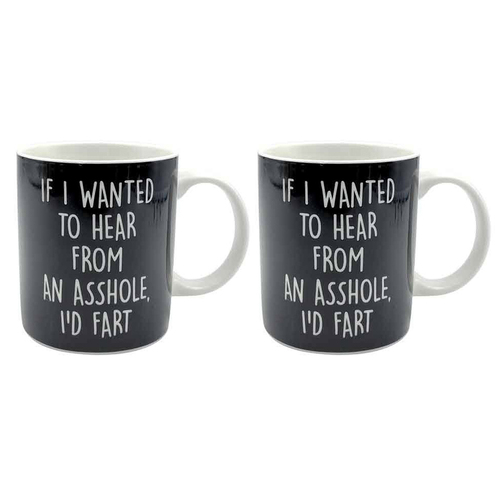 2PK If I Wanted To Hear From 350ml Novelty Funny Office Gift Mug