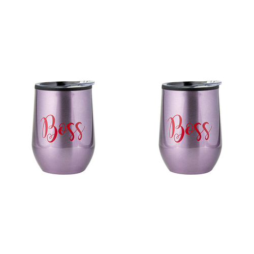 2PK Boss 360ml S/S Vacuum Insulated Tumbler Double Walled Mug