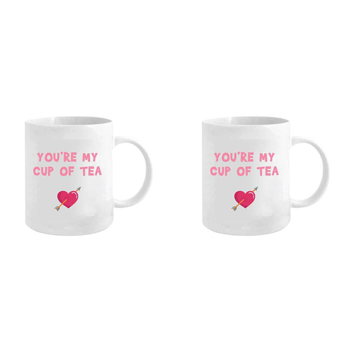 2PK You're My Cup of Tea 360ml Ceramic Coffee Mug Drinking Cup w/ Handle