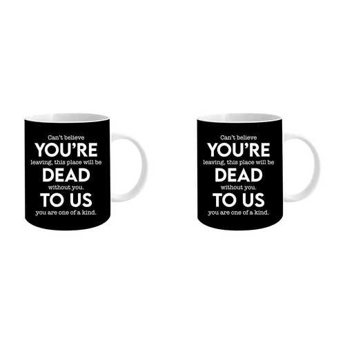 2PK You're Dead to Us 360ml Ceramic Coffee Mug Drinking Cup w/ Handle