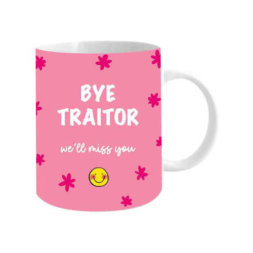 Bye Traitor 360ml Ceramic Coffee Mug Drinking Cup w/ Handle