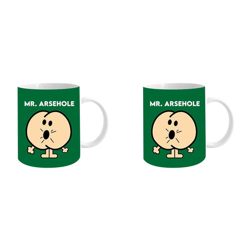 2PK Mr. A***hole 360ml Ceramic Coffee Mug Drinking Cup w/ Handle