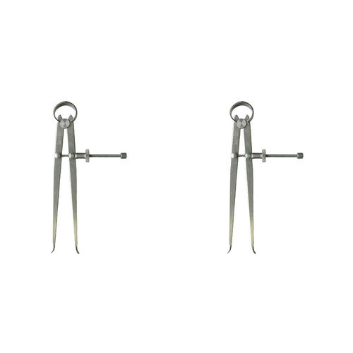 2PK Moore & Wright Steel Inside Caliper Spring Joint 100mm - Silver