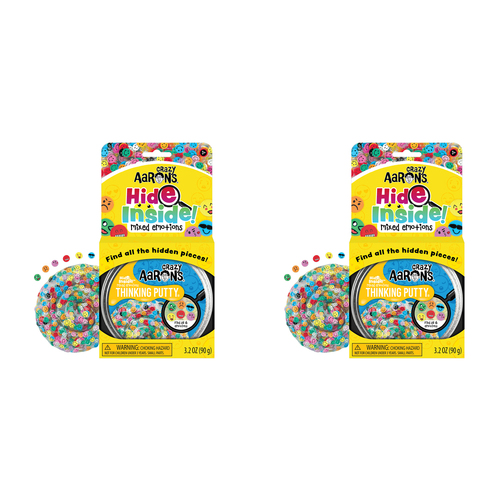 2PK Crazy Aarons Thinking Putty Mixed Emotions Hide Inside Toy 10cm 3y+