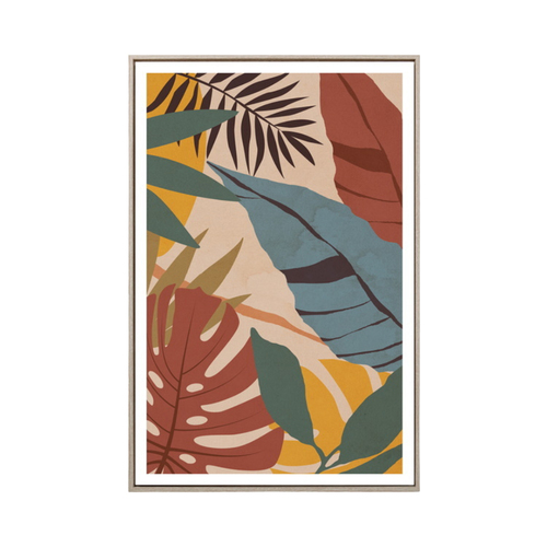 Rayell 60x90cm Framed Artwork Wall Art - Tropical Leaves