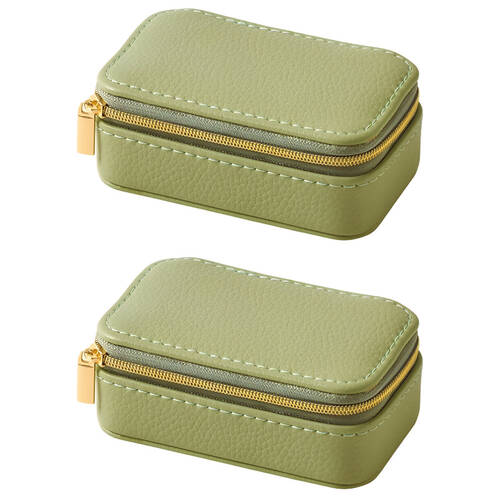 2PK Pilbeam Living Mila Mini Jewellery Case Box Organiser 10.5x6cm Sage