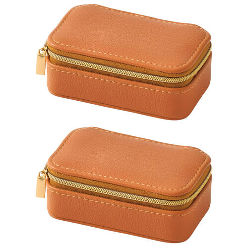 2PK Pilbeam Living Mila Mini Jewellery Case Box Organizer 10.5x6cm Pink