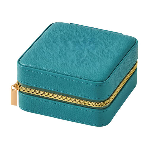 Pilbeam Living Celine Jewellery Case Box Organiser 12x12cm Teal