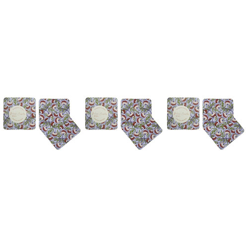 3PK 4pc LVD MDF/Cork Drink Coaster Kitchen Decor 10cm - Rococo