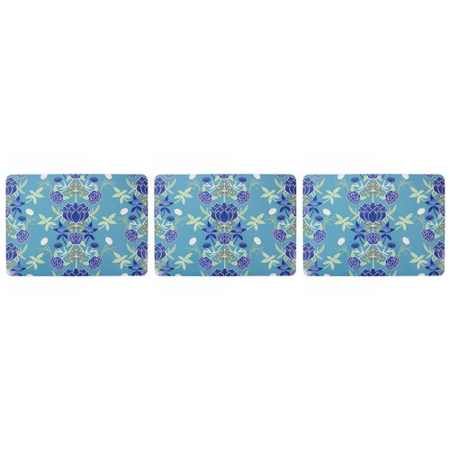 3x 4pc LVD MDF/Cork Placemat 30x21cm - Morris Bohemian Floral