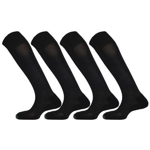 2PR Mitre Mercury Plain Football Sock Black Sz Junior - Black