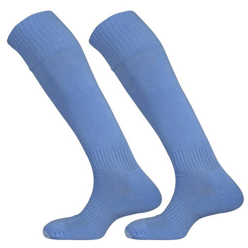Mitre Mercury Plain Football Sock Sky Sz Junior - Sky