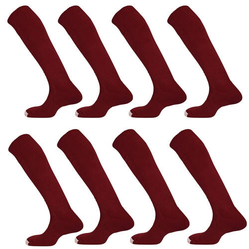 4PR Mitre Mercury Plain Football Sock Maroon Sz Junior - Maroon