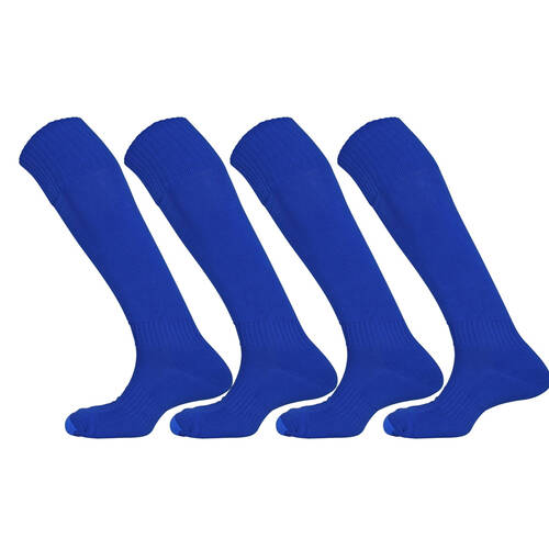 2PR Mitre Mercury Plain Football Sock Royal Sz Junior - Royal
