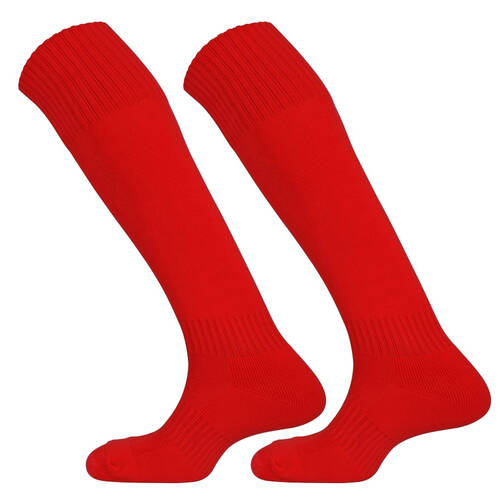 Mitre Mercury Plain Football Sock Scarlet Sz Senior - Scarlet