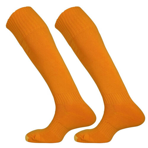 Mitre Mercury Plain Football Sock Tangerine Sz Junior - Tangerine