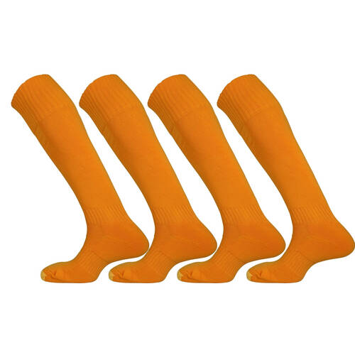 2PR Mitre Mercury Plain Football Sock Tangerine Sz Senior - Tangerine