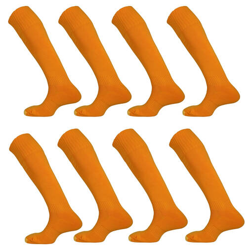 4PR Mitre Mercury Plain Football Sock Tangerine Sz Senior - Tangerine