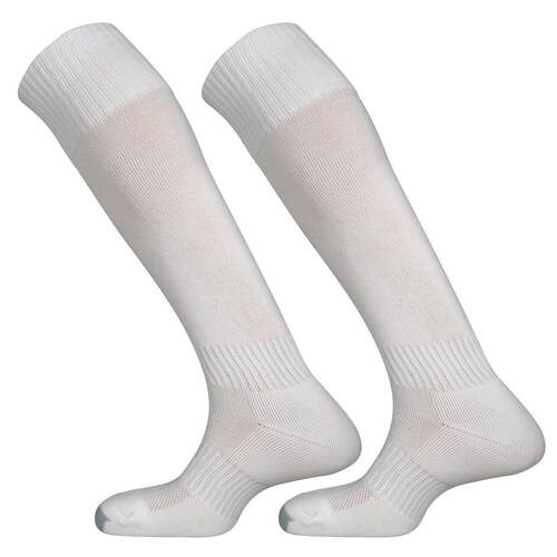 Mitre Mercury Plain Football Sock White Sz Junior - White
