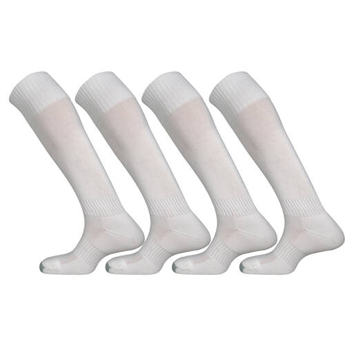 2PR Mitre Mercury Plain Football Sock White Sz Mini - White