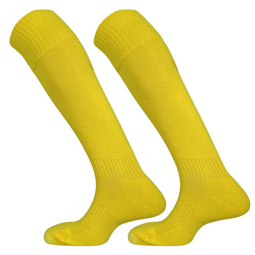 Mitre Mercury Plain Football Sock Yellow Sz Junior - Yellow
