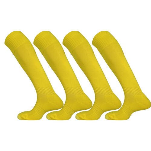 2PR Mitre Mercury Plain Football Sock Yellow Sz Junior - Yellow