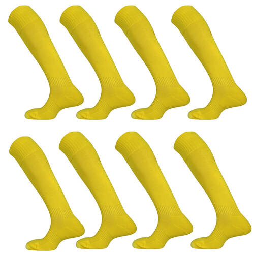 4PR Mitre Mercury Plain Football Sock Yellow Sz Senior - Yellow